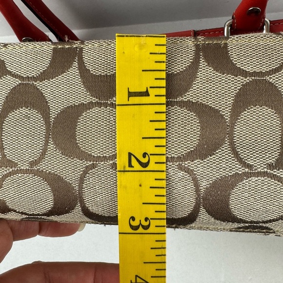 Coach Hampton Signature Canvas Leather Handbag Medium Size. - Picture 17 of 17